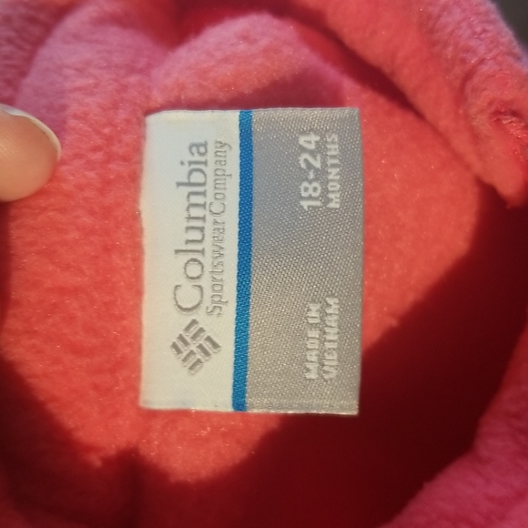 Columbia fleece jacket sz 18-24 mos - Picture 3 of 3